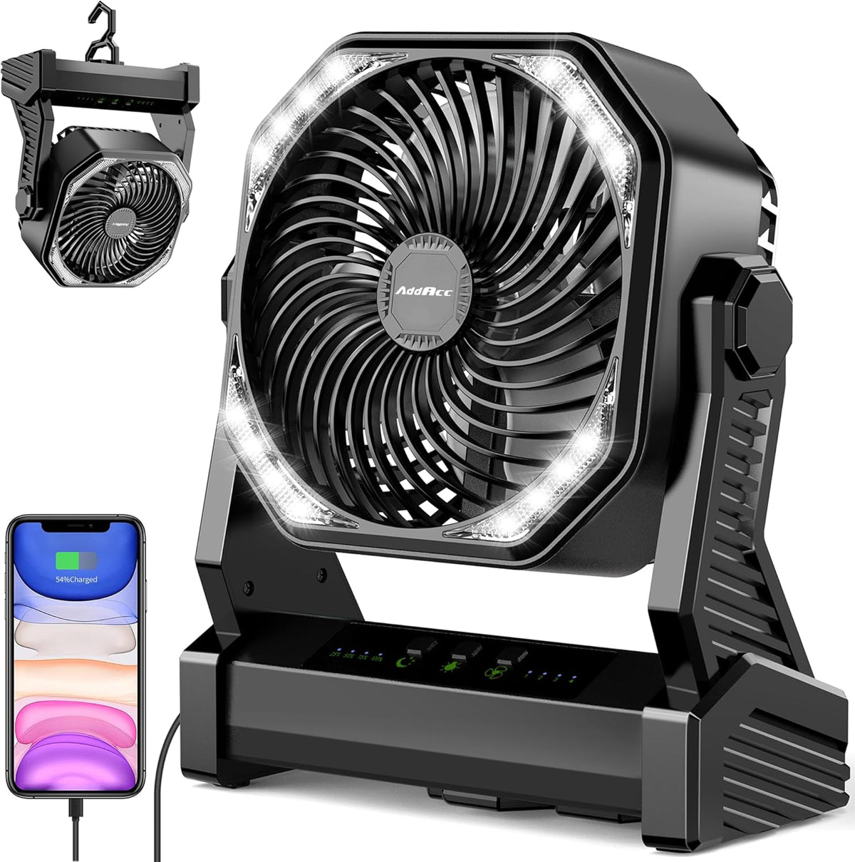 Battery Powered Camping Fan, Battery Operated Fan, Travel Gear Essentials