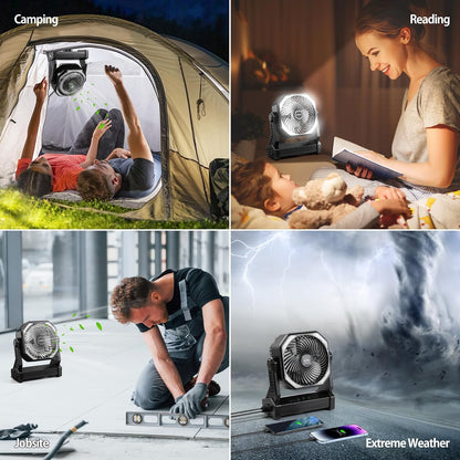 Battery Powered Camping Fan, Battery Operated Fan, Travel Gear Essentials