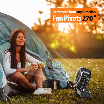 Battery Powered Camping Fan, Battery Operated Fan, Travel Gear Essentials