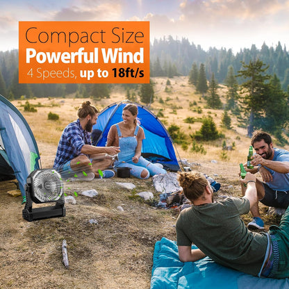 Battery Powered Camping Fan, Battery Operated Fan, Travel Gear Essentials