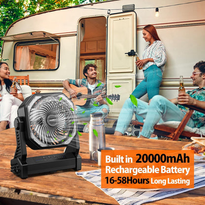 Battery Powered Camping Fan, Battery Operated Fan, Travel Gear Essentials